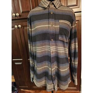 Valor Collective Flannel Shirt Mens Small Long Sleeve Button Up Striped